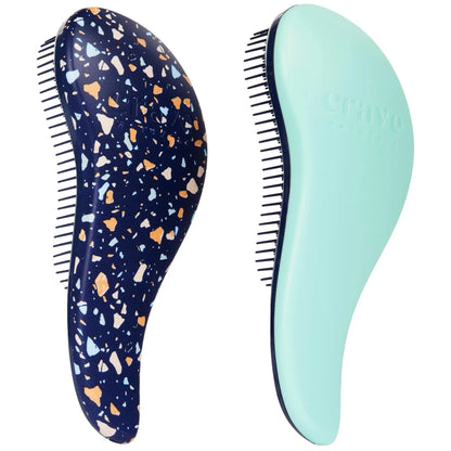 Crave Naturals Biggie Glide Thru Hair Brush - Detangler Brush for Curly, Straight, Wet or Dry Hair - Gentle Detangling Brushes for Adults, Kids, Toddlers - Hair Accessories for Women, 8.4x3.4" - Black