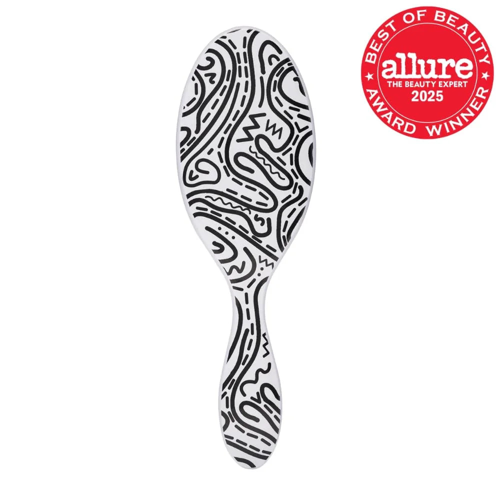 Wet Brush Original Detangler Hair Brush, Hipster Sketch, Ultra-Soft IntelliFlex Bristles, Detangling Bristles Glide Through Tangles (Wet & Dry Hair), Women & Men
