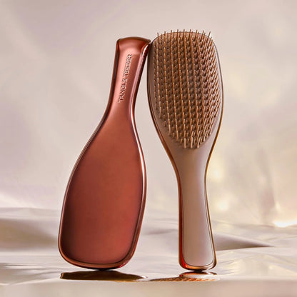 Tangle Teezer Chrome Detangler Mini Hair Brush, Straight to Curly, Pink