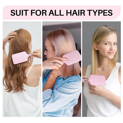 Purple Square Paddle Hair Brush for Women Men's Thin,Short,Thick,Long Hair