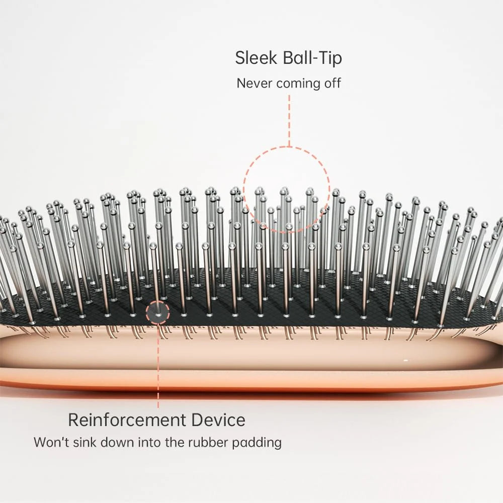 Melbang Hair Brush for Thick Curly Thin Long Short Wet or Dry Hair Adds Shine and Makes Hair Smooth Hair Comb Paddle Hair Brush for Men Women Kid (Silver)