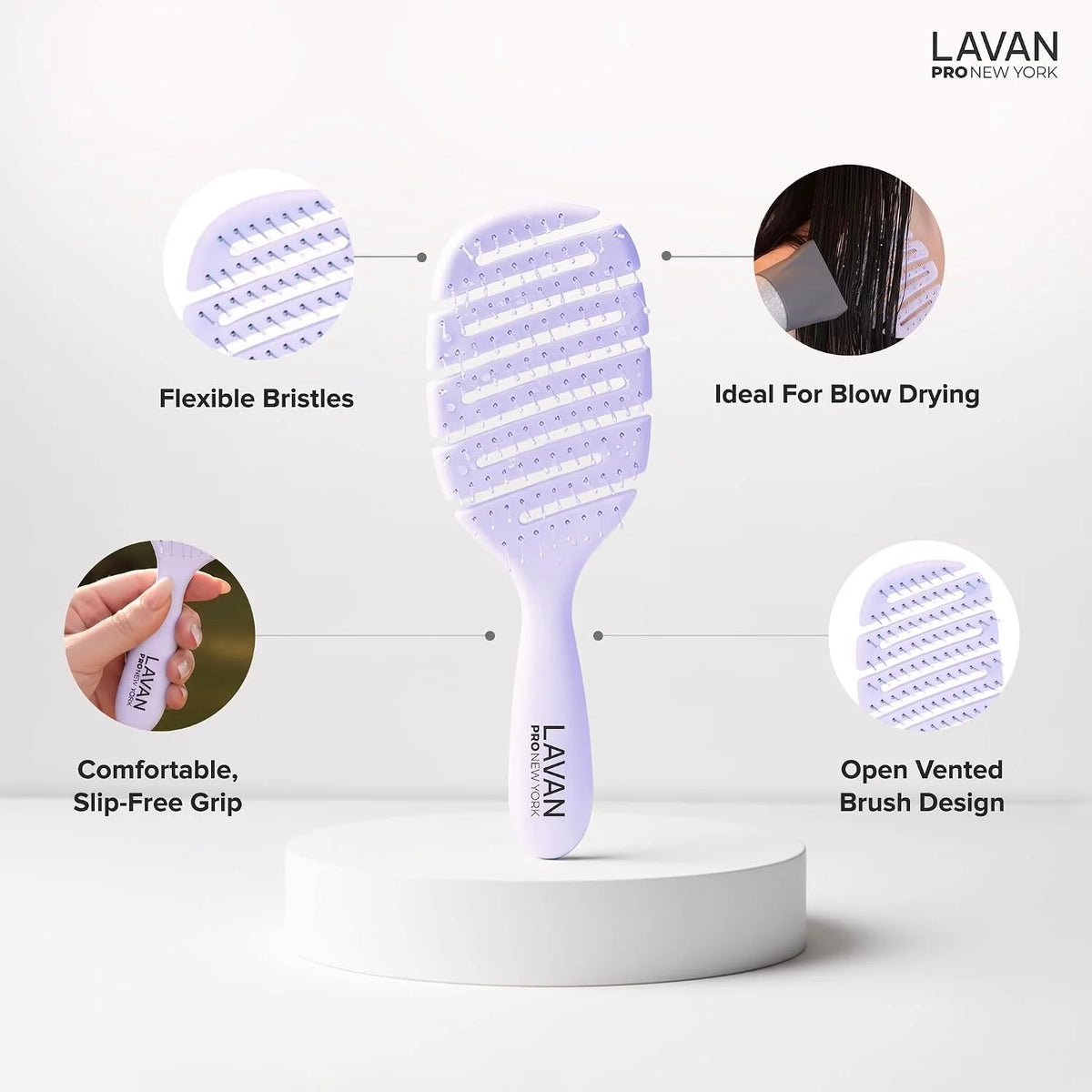 Flex Detangling Hair Brush (BABY BLUE)