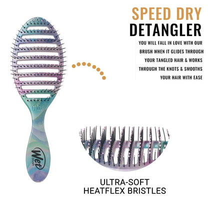 Wet Brush Speed Dry Hair Brush - Waves - Vented Design and Ultra Soft HeatFlex Bristles Are Blow Dry Safe With Ergonomic Handle Manages Tangle and Uncontrollable Hair - Pain-Free