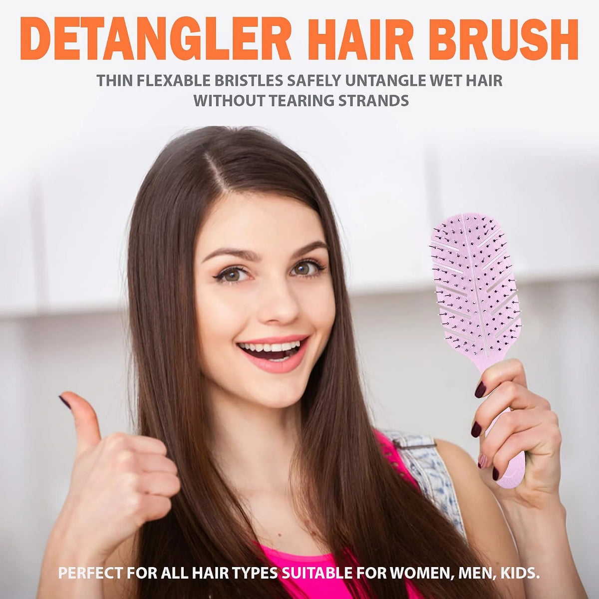 Fiora Naturals Detangler Brush for Wet and Dry Hair, Soft Detangling Brush