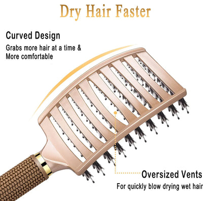 Detangling Brush for Women & Kids, Wet & Dry Hair, All Hair Types