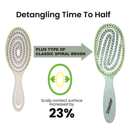 AIMIKE Hemp-Relax Detangling Hair Brush for Wet & Dry Hair, Beige
