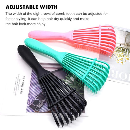 Hair Brush, Detangling Brush for Afro America/African Hair Textured 3a to 4c Kinky Wavy/Curly/Coily/Wet/Dry/Oil/Thick/Long Hair, Knots Detangler Scalp Massage Comb (2 pcs, Blue-Blue)