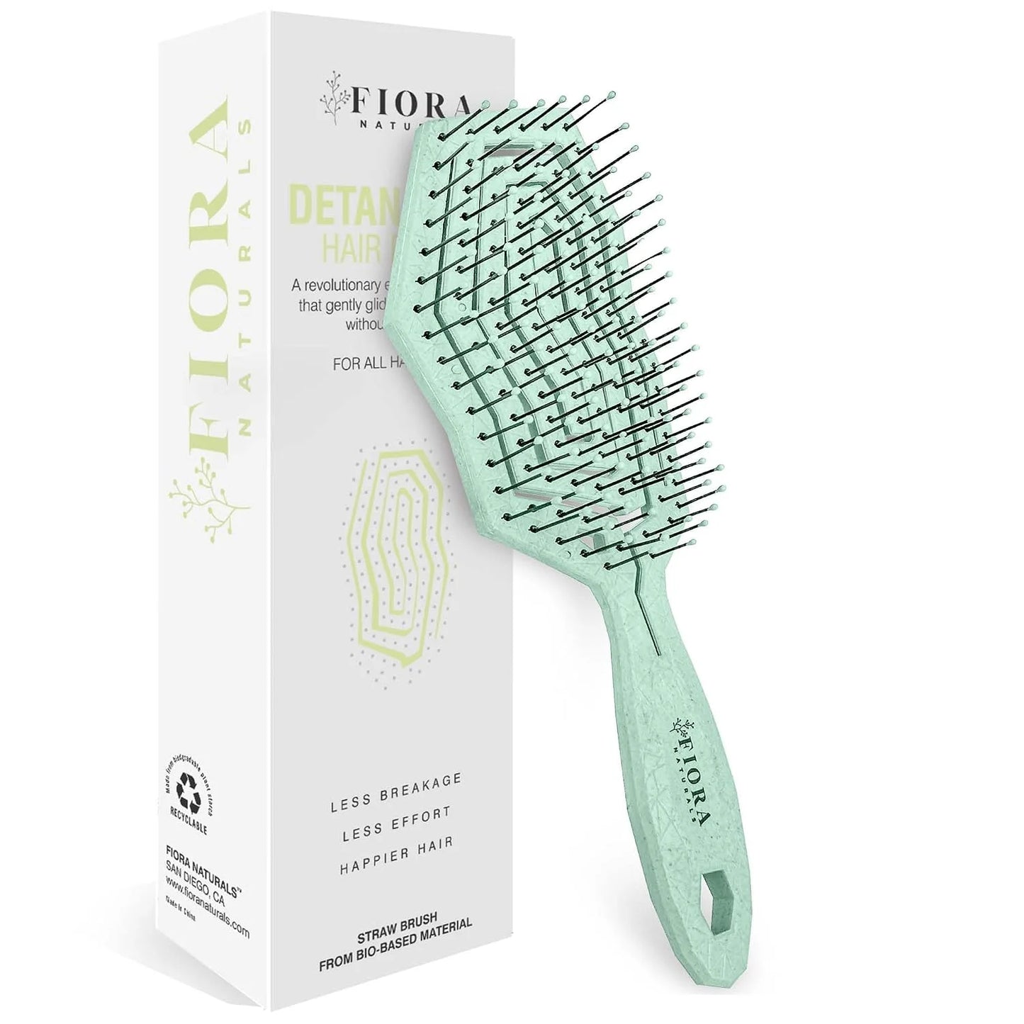 Fiora Naturals Detangling Hair Brush for Women, Detangler Hair Brush, Pink