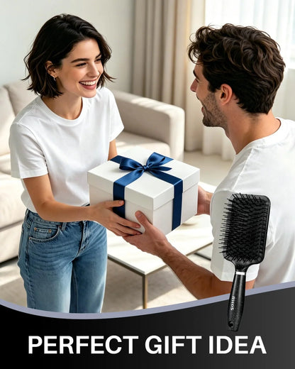 Purple Square Paddle Hair Brush for Women Men's Thin,Short,Thick,Long Hair