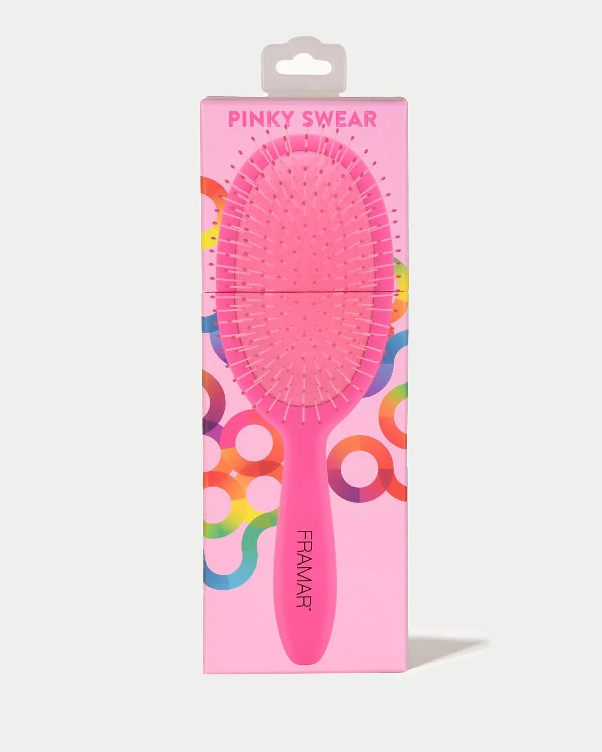 FRAMAR Checkered Hair Brush Detangler, Wet Hair Brushes For Women – Pink