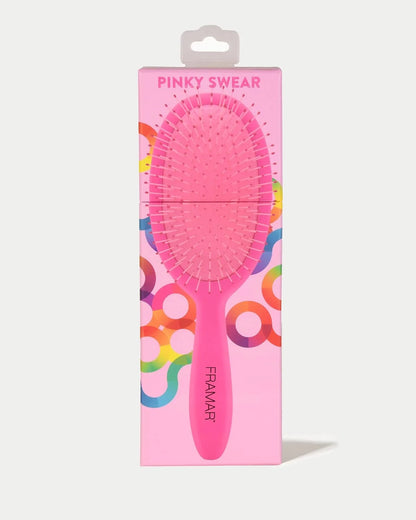 FRAMAR Checkered Hair Brush Detangler, Wet Hair Brushes For Women – Pink