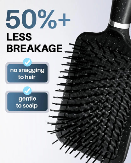 Purple Square Paddle Hair Brush for Women Men's Thin,Short,Thick,Long Hair