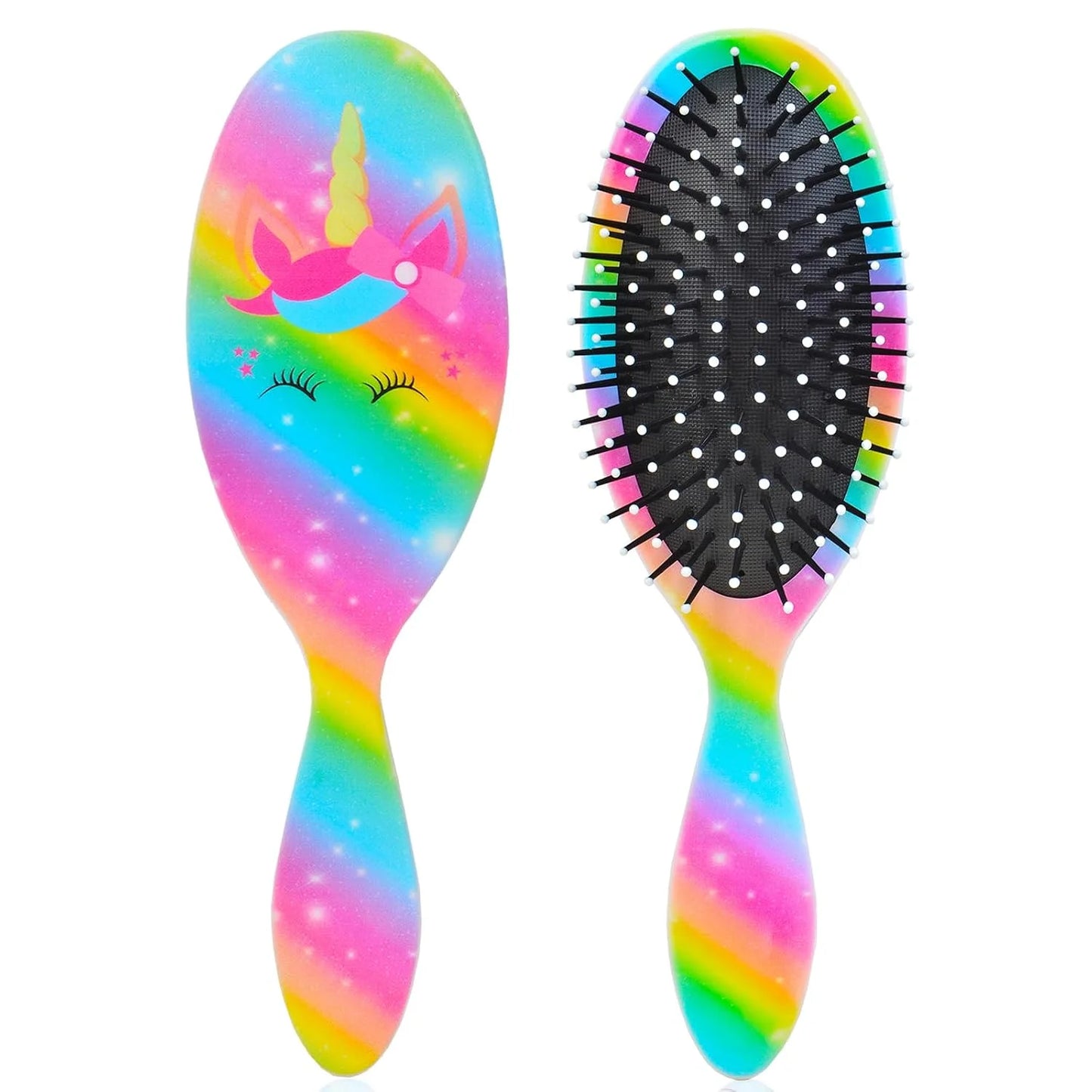 Girls Detangling Brush for Curly, Wet/Dry, and Thick Hair - Pain-Free Mermaid Tail Design for Kids and Women