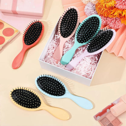 Nuenen 6 Pcs Wet Detangling Hair Brush, Dry Soft Bristle, Black