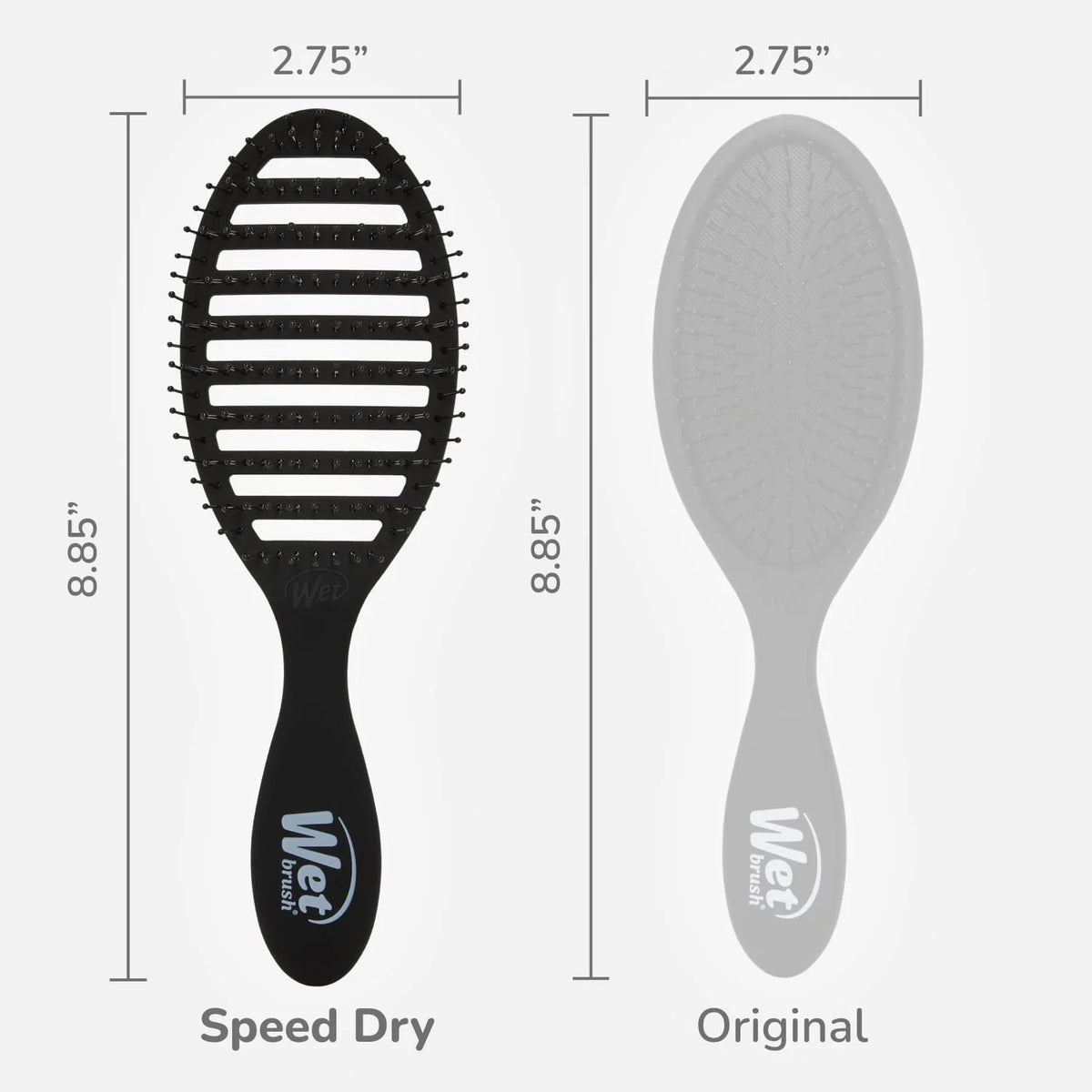Wet Brush Speed Dry Hair Brush, Black, Vented Design & Soft HeatFlex Bristles, Blow Dry Safe, Ergonomic Handle Manages Tangles & Uncontrollable Strands, Pain-Free Hair Accessories