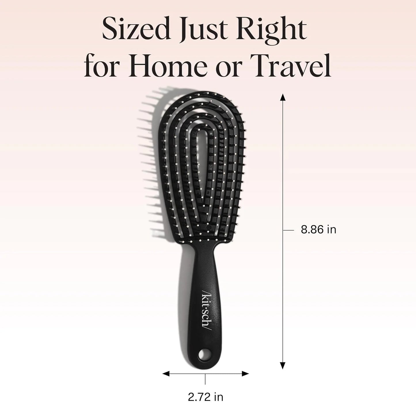 Kitsch Flexi Flow Detangler Brush, Hair Brushes For Women - Terracotta