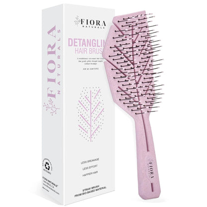 Fiora Naturals Detangling Hair Brush for Women, Detangler Hair Brush, Pink
