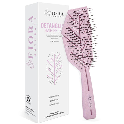 Fiora Naturals Detangling Hair Brush for Women, Detangler Hair Brush, Pink