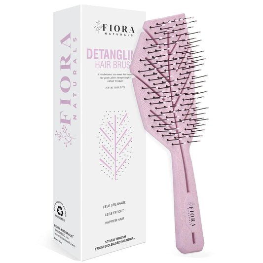 Fiora Naturals Detangling Hair Brush for Women, Detangler Hair Brush, Pink