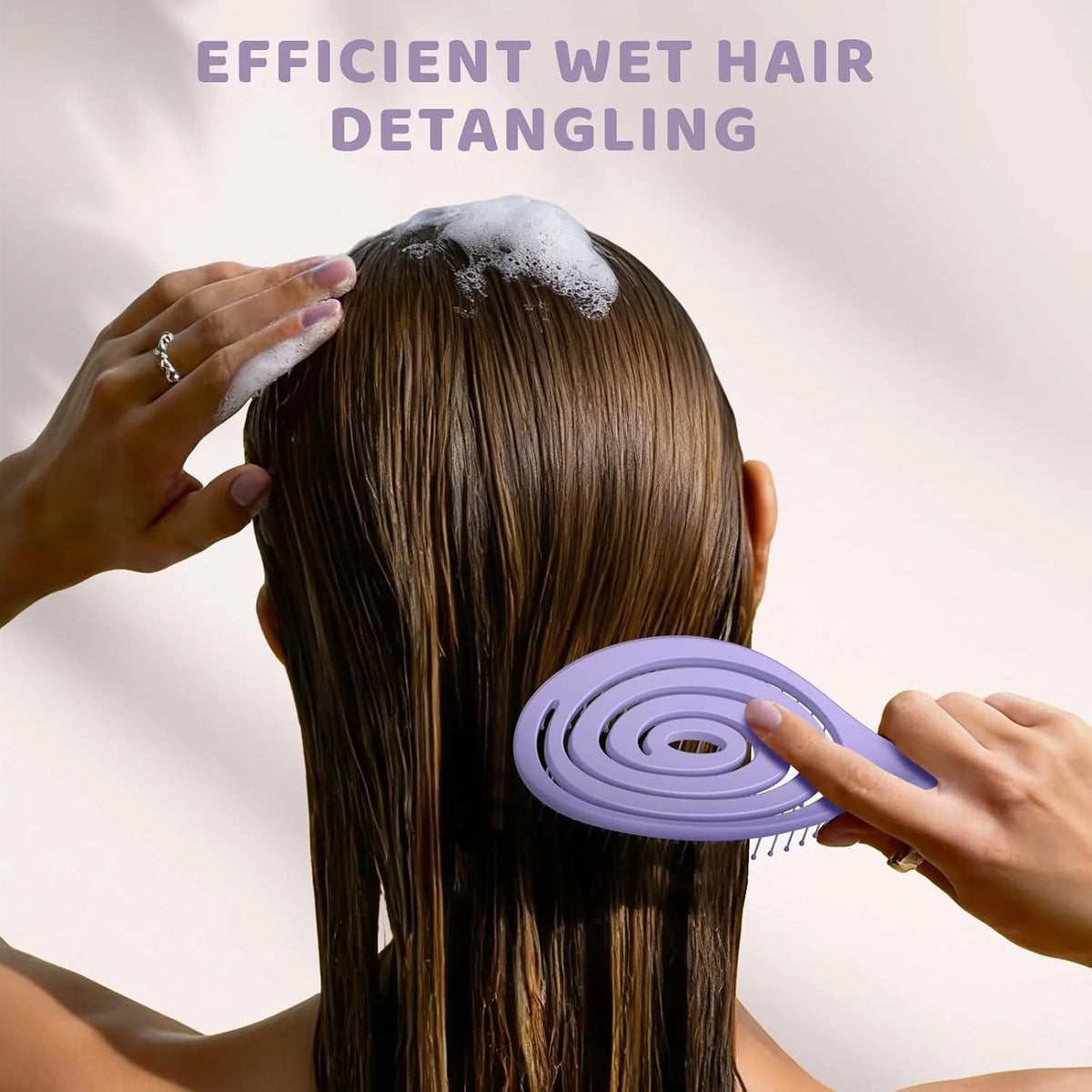 SHINLEA Hair Brush, Detangle Anti Tangle Brush, Spiral Hairbrush for Wet & Dry Hair, Women, Men, Kids, Glide Through Tangles For All Hair Types, Green