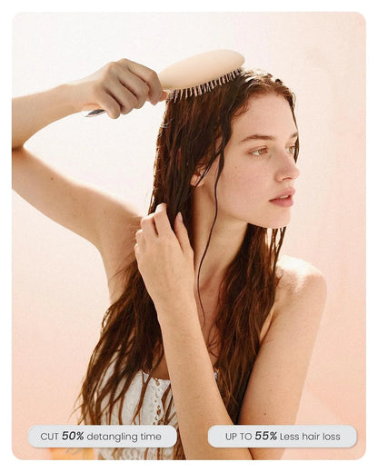 AIMIKE Detangler Paddle Hair Brush for Women & Fine Hair, Wet & Dry