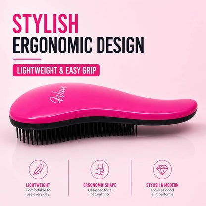G.B.S Wave Detangling 3-in-1 Hair Brush Set (Pink)