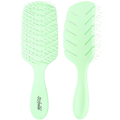 Hair Brush, Vented Paddle Detangle Brush, Purple