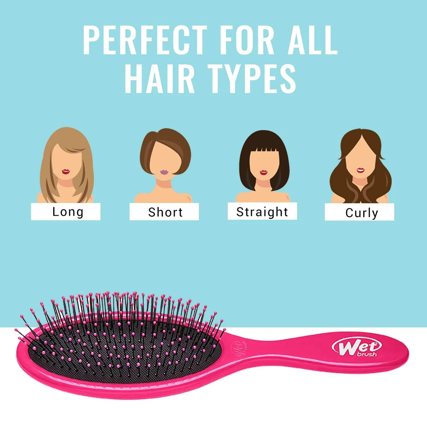 Wet Brush Original Detangler Hair Brush - Health and Peace (Pack of 2) - Exclusive Ultra-soft IntelliFlex Bristles - Glide Through Tangles With Ease For All Hair Types - Women, Men, Wet And Dry Hair
