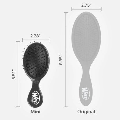 Wet Brush Mini Detangler Hair Brush, Purple, Detangling Travel Hairbrush, Ultra-Soft IntelliFlex Bristles Glide Through Tangles with Ease, Pain-Free, All Hair Types (2 Pack)