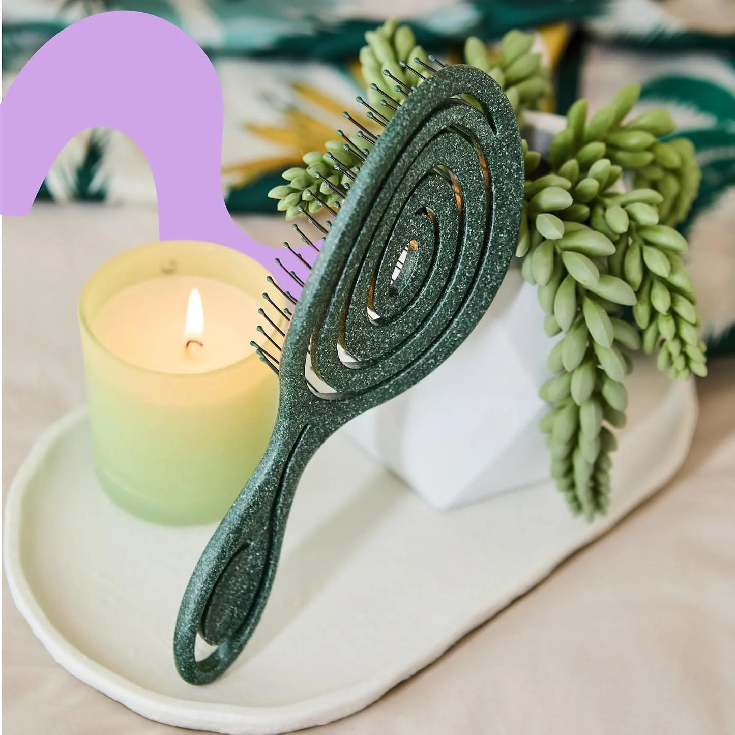 Ninabella Detangler Brush - No Tangle Hair Brush for Women, Fine, Thick and Long Hair - Hairbrush for Wet and Dry Hair, Gentle on the Scalp - Light Blue