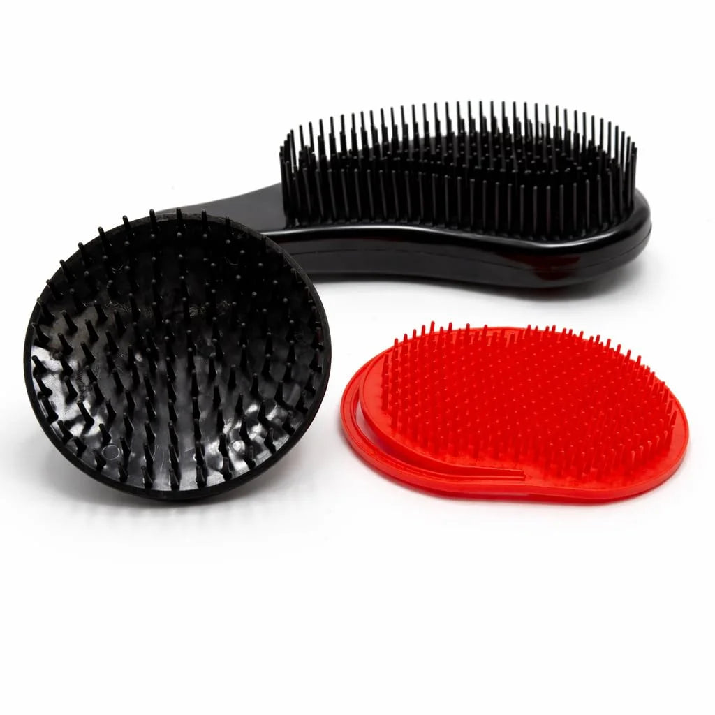 G.B.S Wave Detangling 3-in-1 Hair Brush Set (Pink)