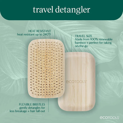 EcoTools Slick Back Hairbrush, Small Brush for Ponytail or Bun, 1 Count