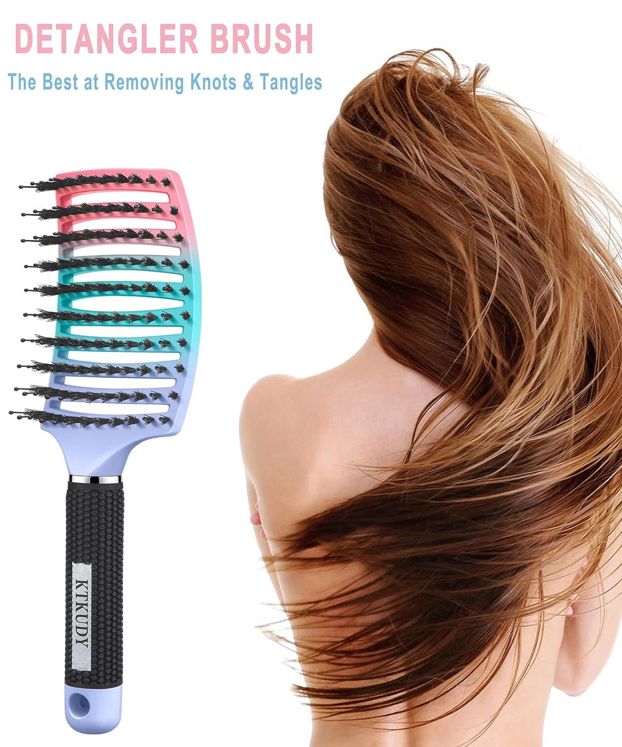 Detangling Brush for Women & Kids, Wet & Dry Hair, All Hair Types