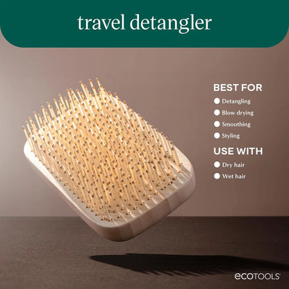 EcoTools Slick Back Hairbrush, Small Brush for Ponytail or Bun, 1 Count
