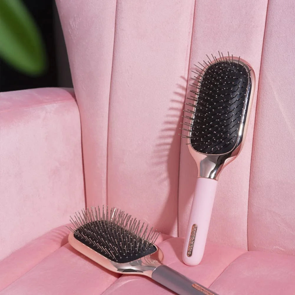 Melbang Hair Brush for Thick Curly Thin Long Short Wet or Dry Hair Adds Shine and Makes Hair Smooth Hair Comb Paddle Hair Brush for Men Women Kid (Silver)
