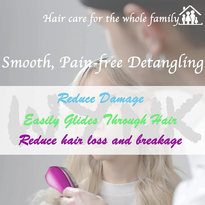 WYNK Detangling Hairbrush Detangler 2 Pack for Adults & Kids, Iridescent