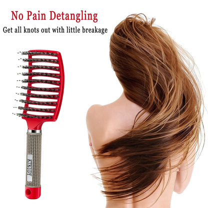 2 Pack Detangling Brushes for Women & Kids, Wet & Dry Hair, All Hair Types