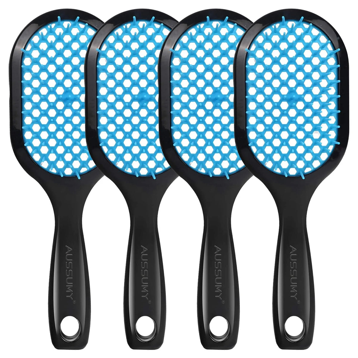 Vented Detangling Hair Brush - 2 Pack Detangler Hairbrush for Effortless Tangle Removal - Ultra-Soft Bristles -For Natural Curly Straight Wet Dry Damaged Hair for Women Men Kids