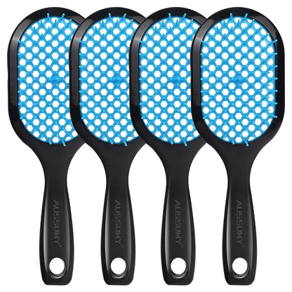 Vented Detangling Hair Brush - 2 Pack Detangler Hairbrush for Effortless Tangle Removal - Ultra-Soft Bristles -For Natural Curly Straight Wet Dry Damaged Hair for Women Men Kids