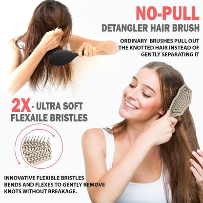 Fiora Naturals Detangling Hair Brush for Women, Detangler Hair Brush, Pink