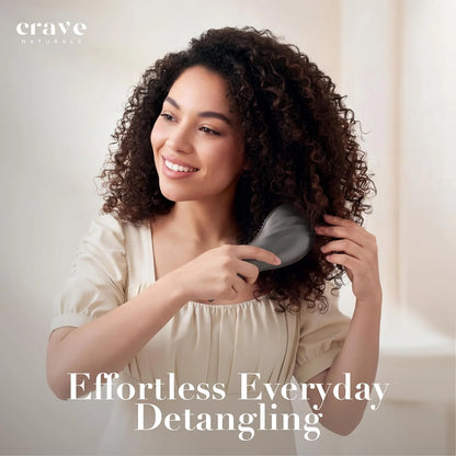 Crave Naturals Detangling Hair Brush Large Turquoise – Glide Thru Hair Detangler Brush for Women, Kids & Toddlers – Gentle Scalp Care, No-Pain Tangle-Free Hairbrush for All Hair Types