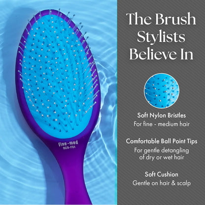Olivia Garden Aurora Detangler Brush for Wet and Dry Fine to Medium Hair - Detangling Brush for Women, Men, Kids