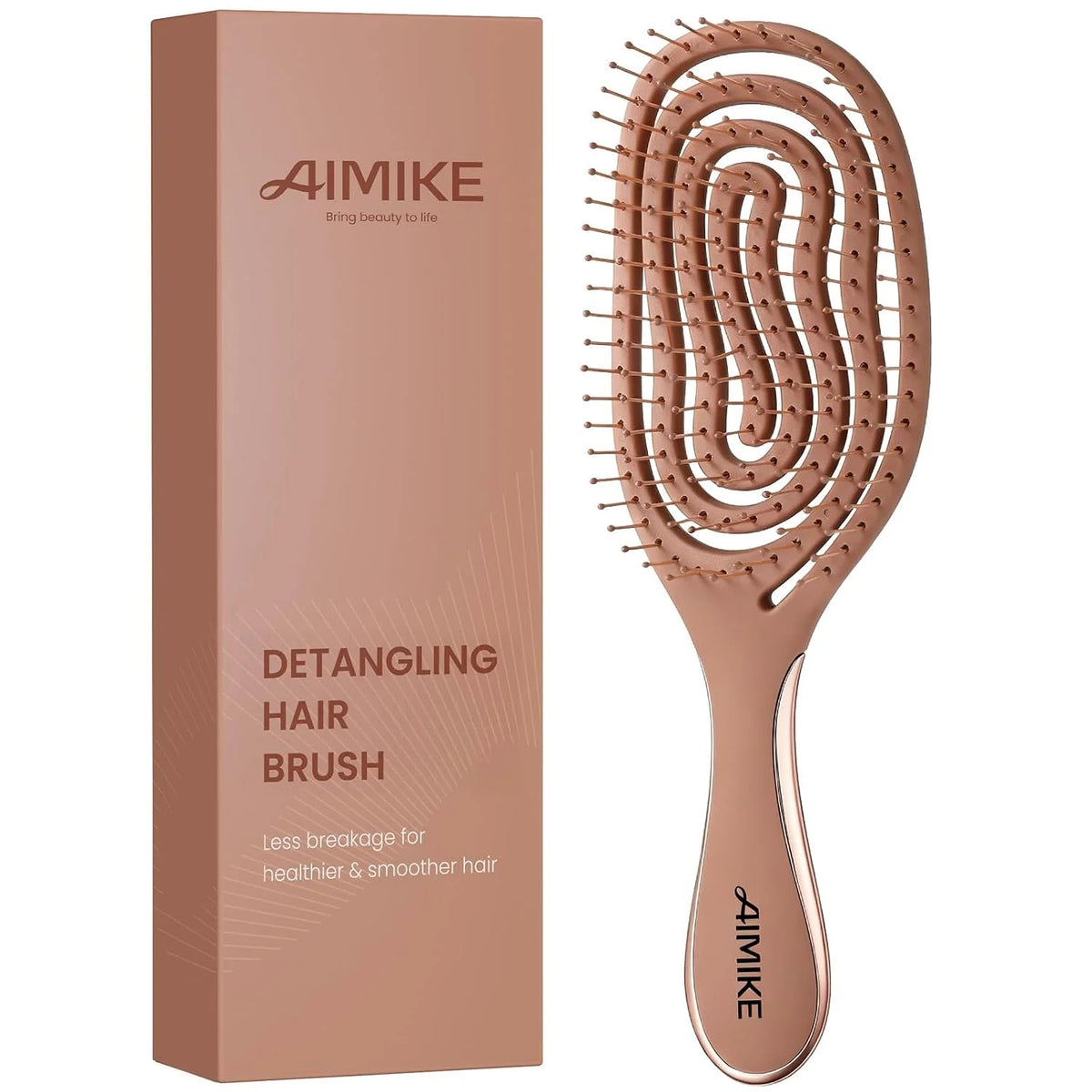 AIMIKE Spiral Flex Hair Brush for Fine Hair, Gentle Detangler for Women