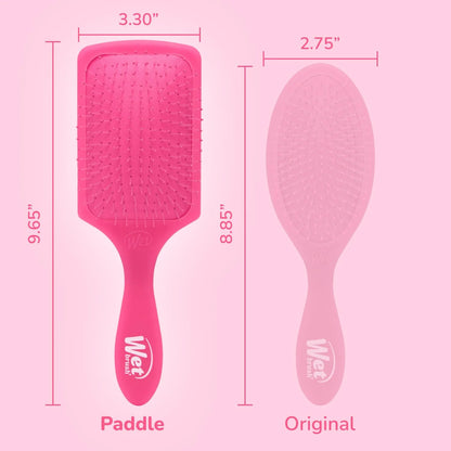 Wet Brush Refresh and Extend Paddle Detangler, Black, Detangling Brush with Infused Charcoal Ultra-Soft IntelliFlex Bristles For All Hair Types, Removes Dirt, Excess Oils & Impurities