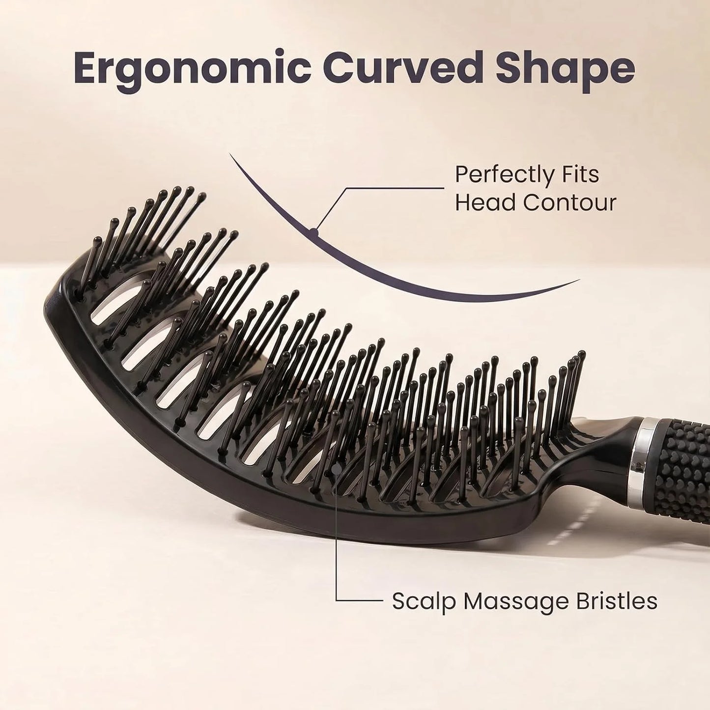 Curved Vented Hair Brush,Detangler Brush Faster Blow Drying for Women, Men