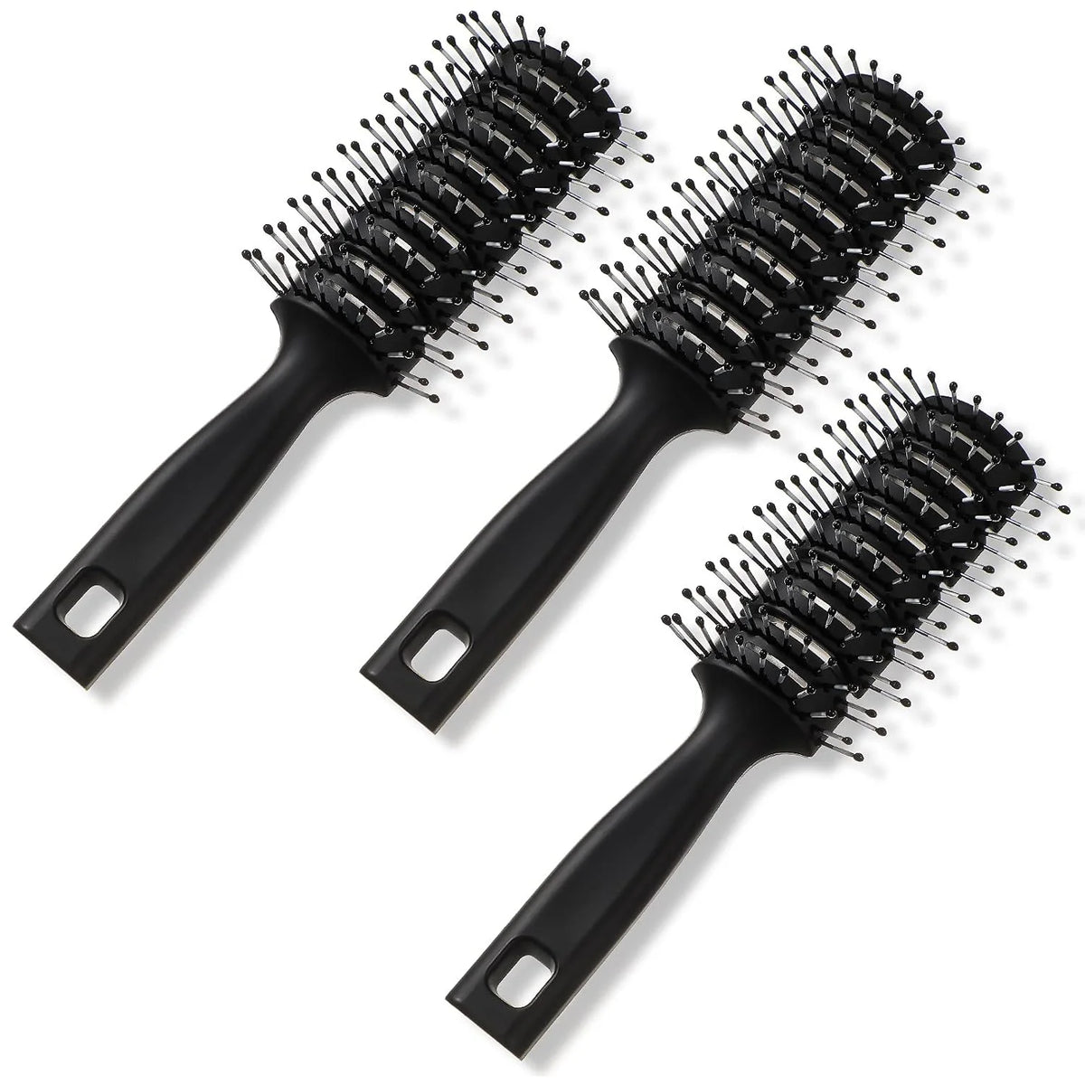 Patelai 3 Pcs Vent Hair Brush for Women Detangling Anti Static,Black