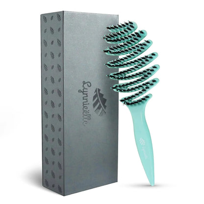 Natural Boar Bristle Hair Brush for Fine Hair - A Great Gift