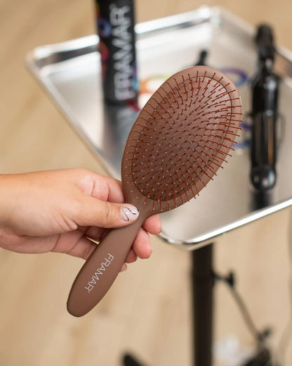 FRAMAR Checkered Hair Brush Detangler, Wet Hair Brushes For Women – Pink