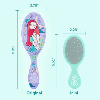 Wet Brush Detangle & Style Duo Kit, Jack Skellington (Nightmare Before Christmas) - IntelliFlex Bristles - Detangling Brush Glides Through Tangles For Wet & Dry Hair, 1 Hair Brush & 1 Coil Scrunchie