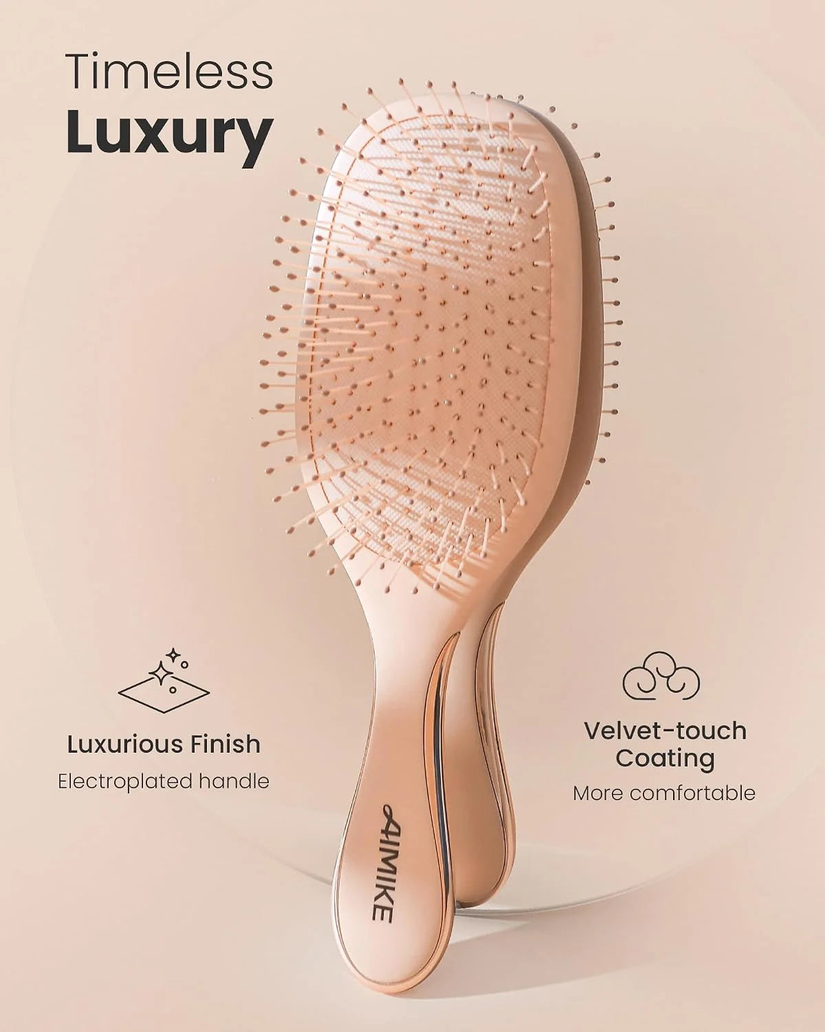 AIMIKE Detangler Paddle Hair Brush for Women & Fine Hair, Wet & Dry